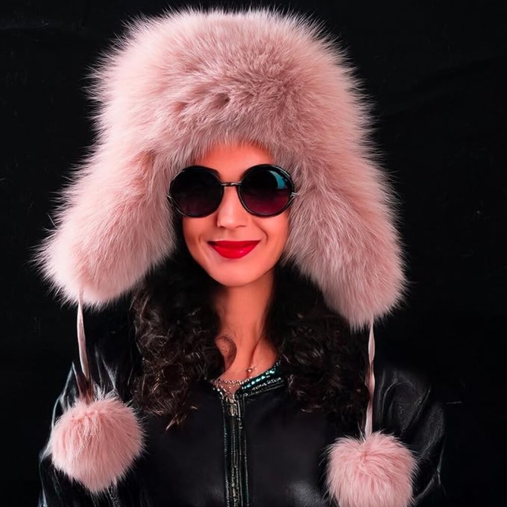 Fox Raccoon Fur Hat - Picture 4 of 5